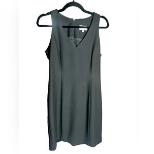 Evening chic black v neck dress- office, cocktail hour, funeral appropriate